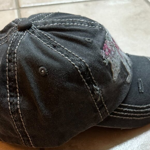 KBETHOS Distressed Black Mama Bear Baseball Cap with adjustable closure - Picture 2 of 3